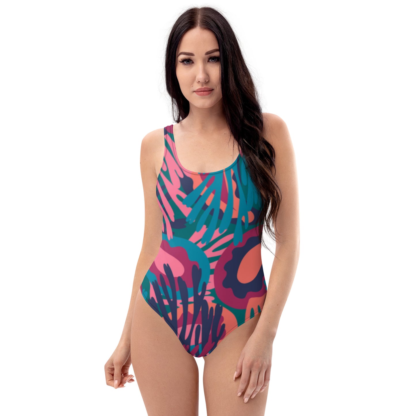 Colourful Coral One-Piece Swimsuit - Essentric Swimwear