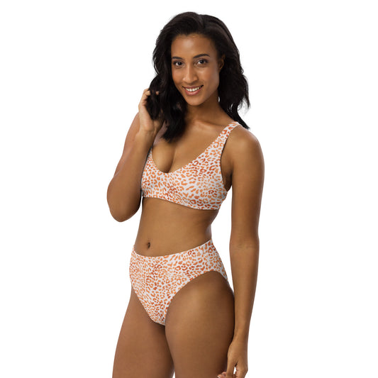 Orange Cheetah Matching Bottoms bikini