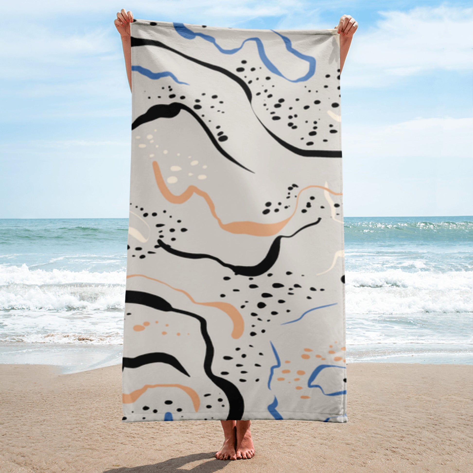 Abstract Lines Towel - Essentric Swimwear
